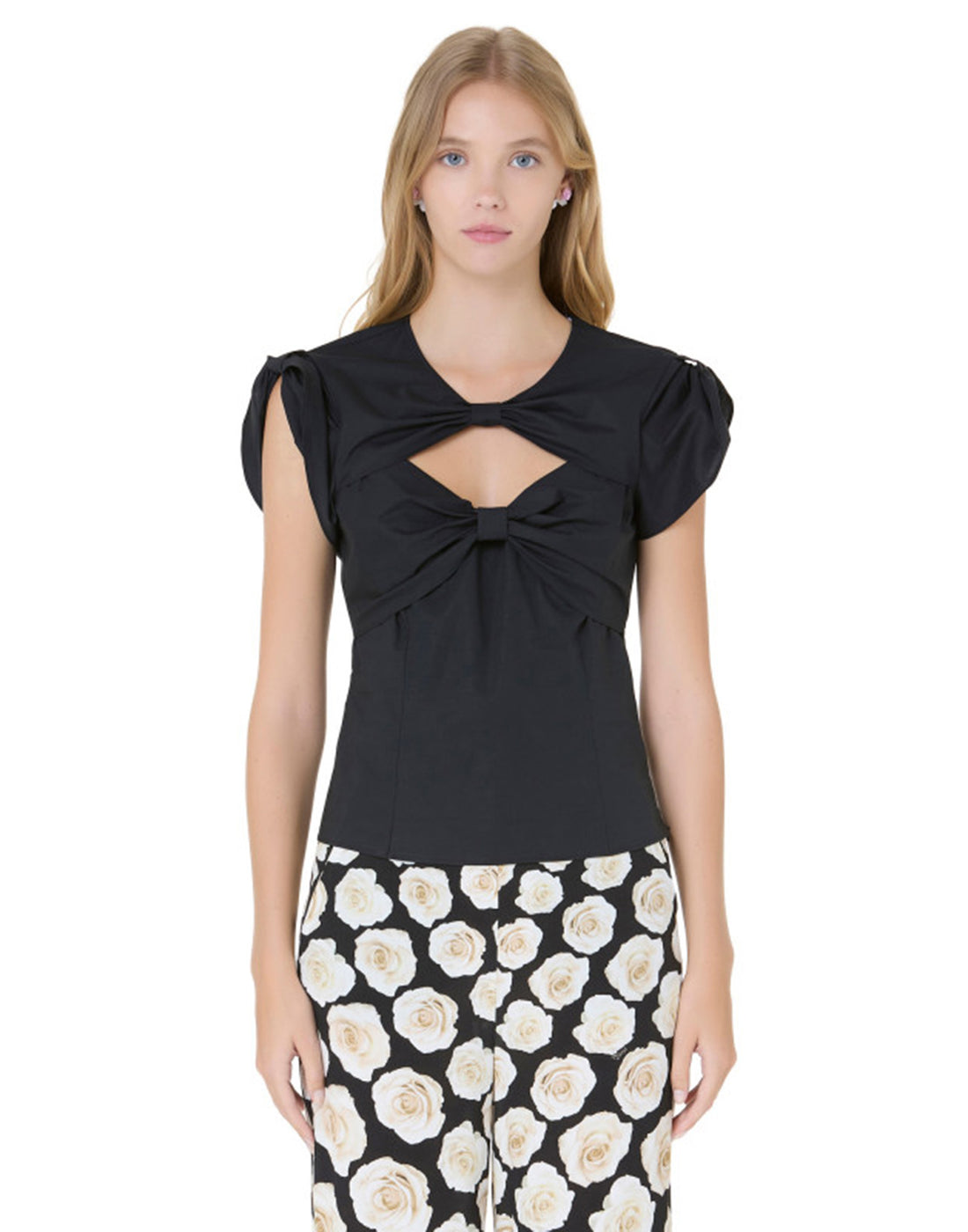 Sleeveless Shirt with Bows