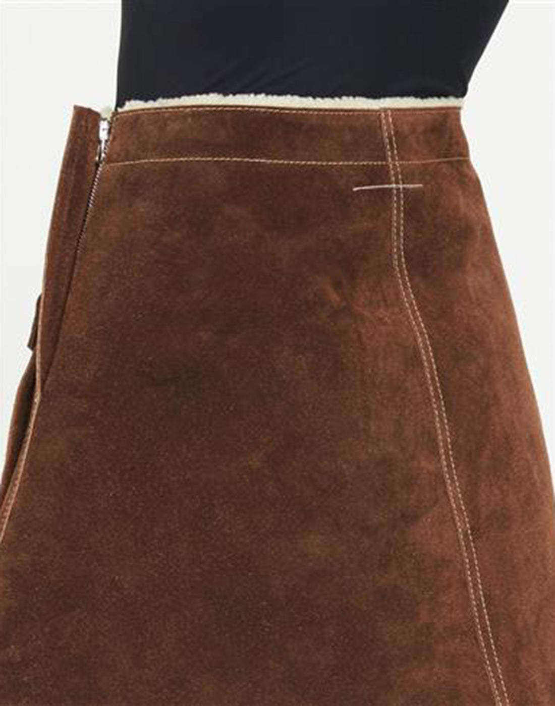 Suede skirt