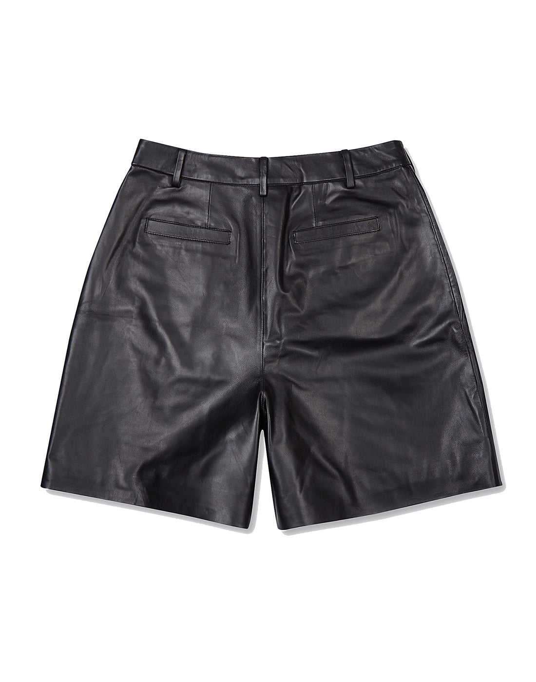 VIS A VIS Shorts in Pelle con Pence Neri