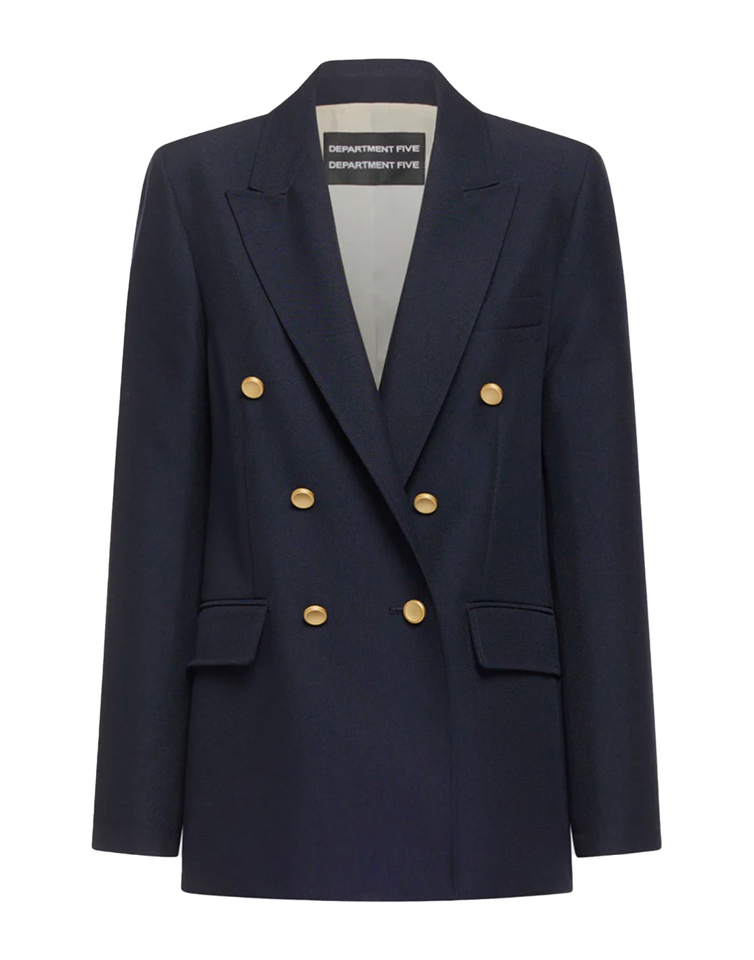 DEPARTMENT FIVE Blazer Doppiopetto Ari in Tela Blu Navy