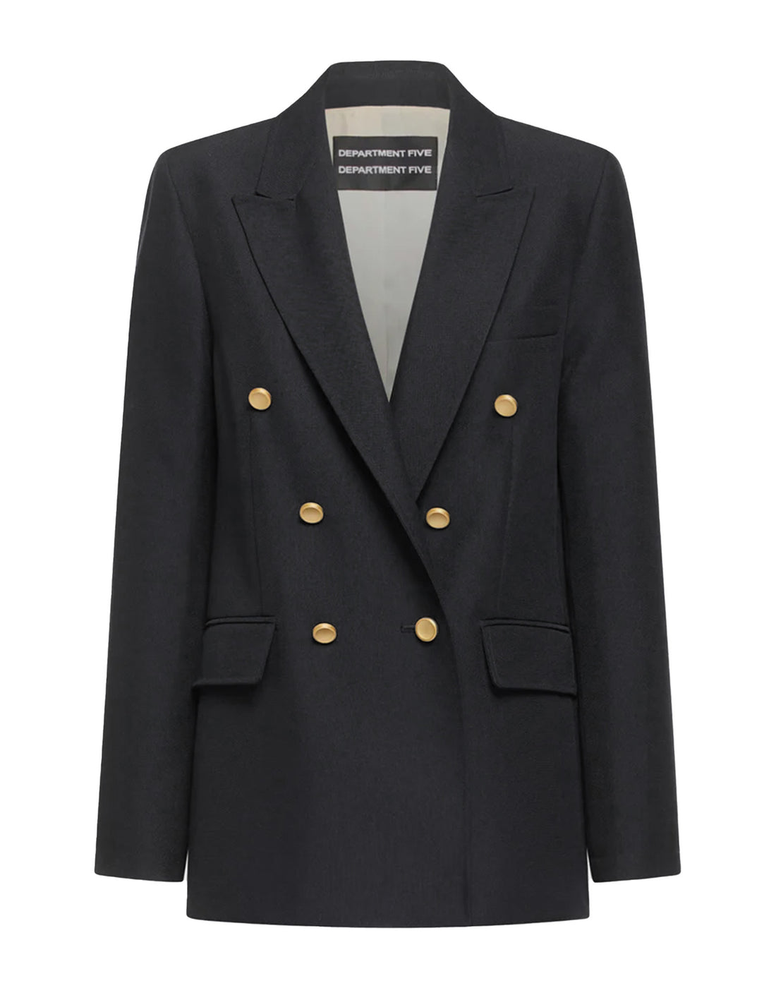 DEPARTMENT FIVE Blazer Doppiopetto Ari in Tela Nero