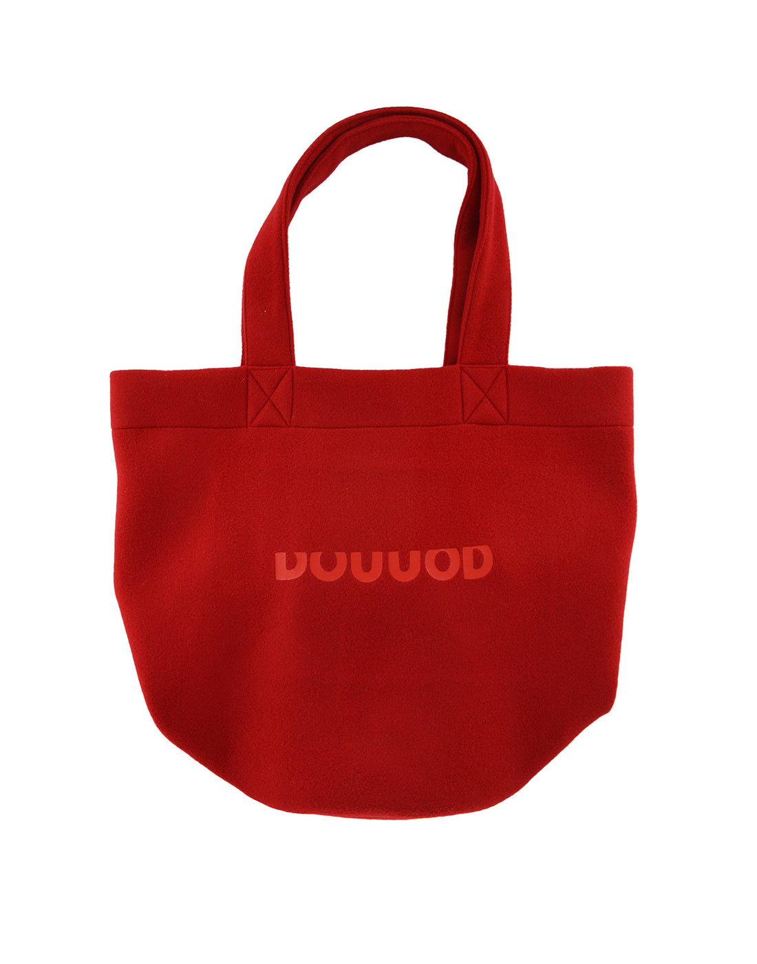 DOUUOD Borsa Shopping a Secchiello in Panno di Lana Rosso