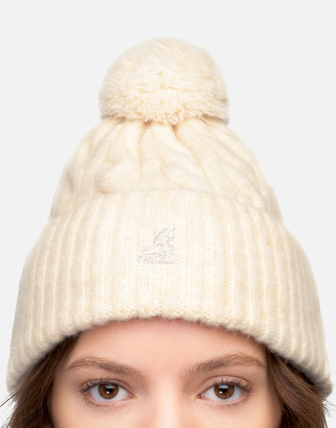 KANGOL Berretto con PomPom Chalk