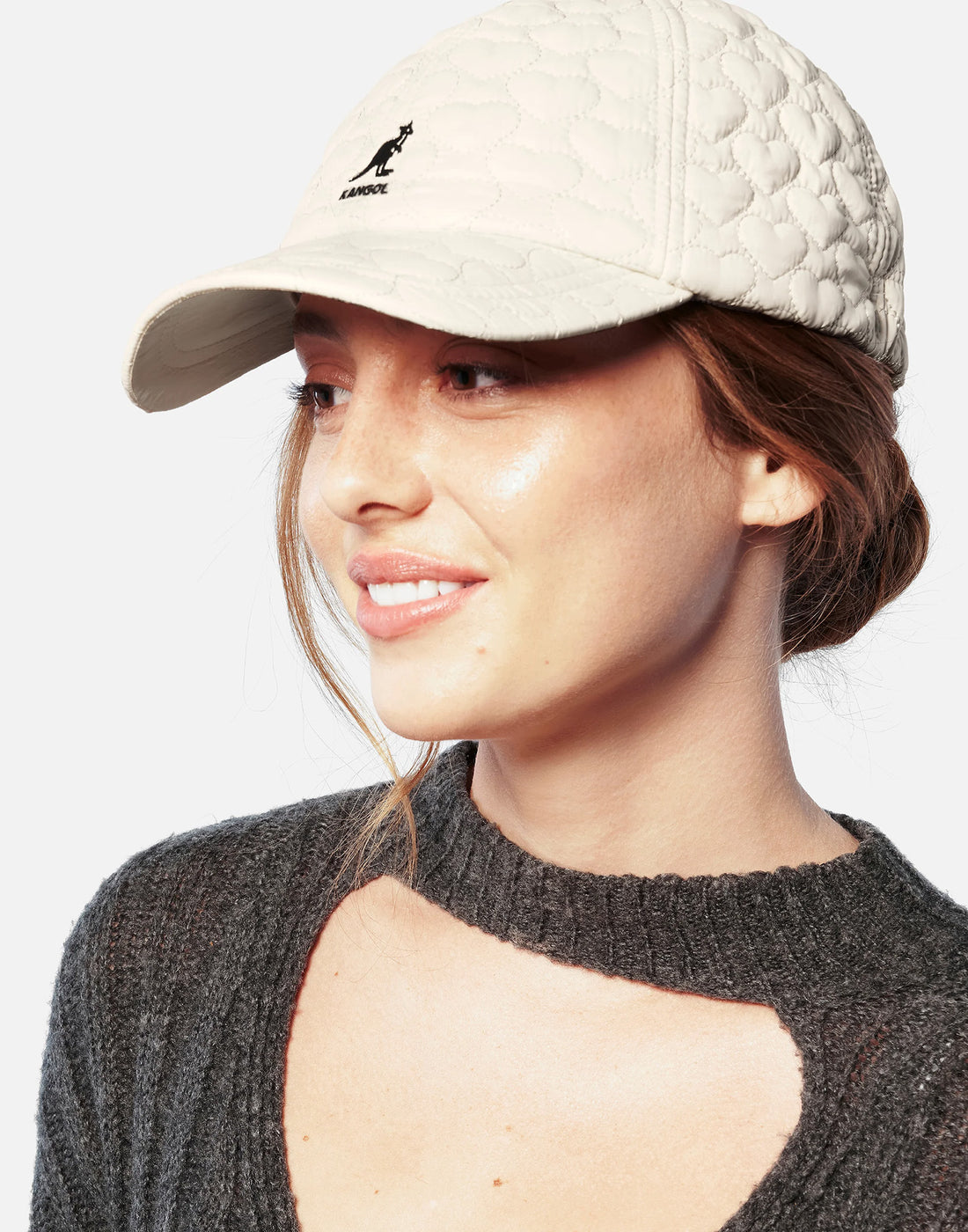 KANGOL Cappellino Baseball Fun Puff Ivory Heart