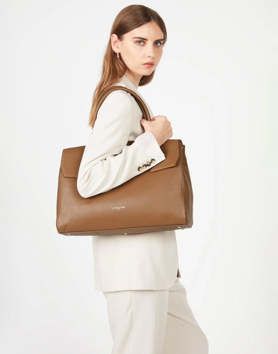 LANCASTER Grande Borsa a Spalla Milano Cosmos Camel