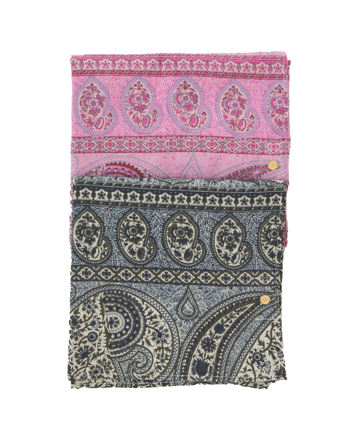 ANTIK BATIK Pareo Taya in Voile di Cotone Stampato Rosa