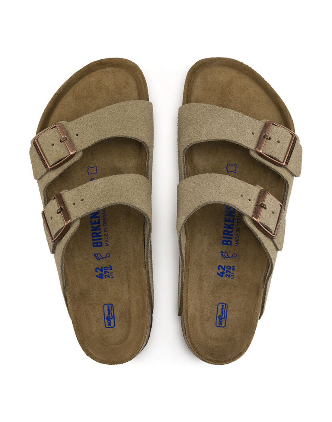 BIRKENSTOCK Arizona SFB in Pelle Scamosciata Taupe