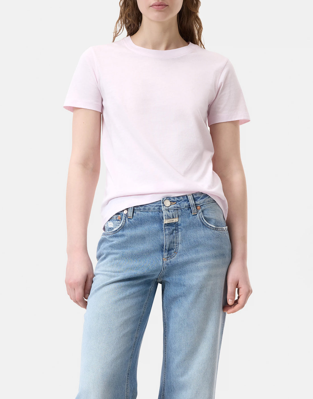 CLOSED T-shirt Girocollo in Cotone Biologico Milkshake Pink