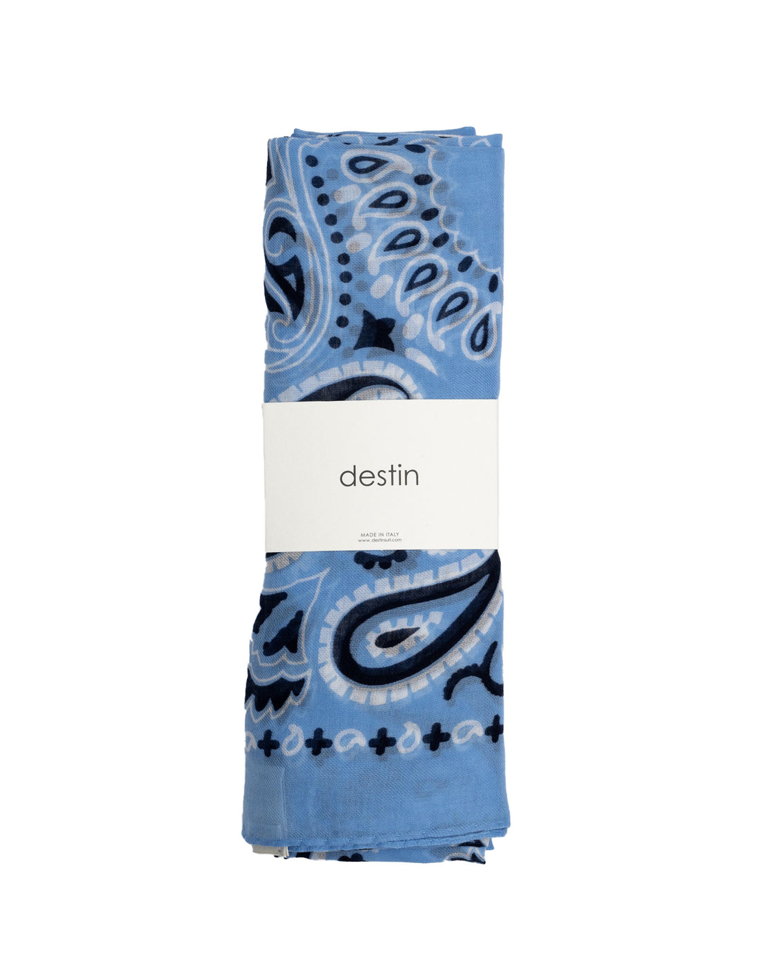 DESTIN Bandana Grande in Cotone Sky Blue