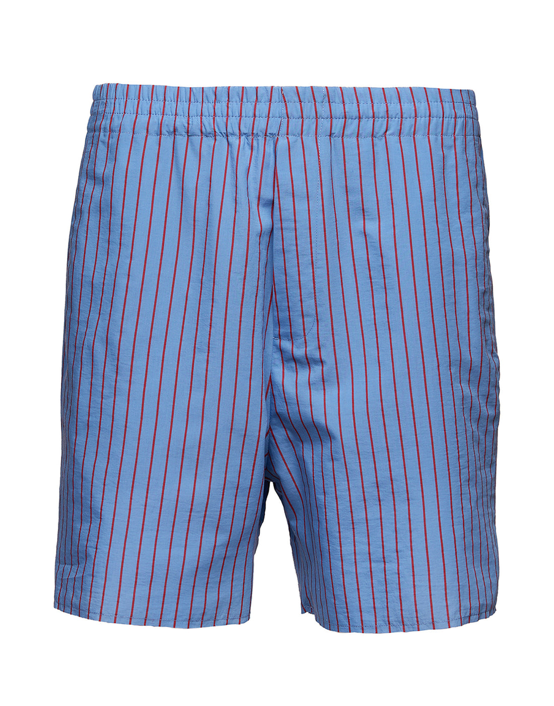 DOUUOD Shorts in Popeline Rigato Cielo/Cotto