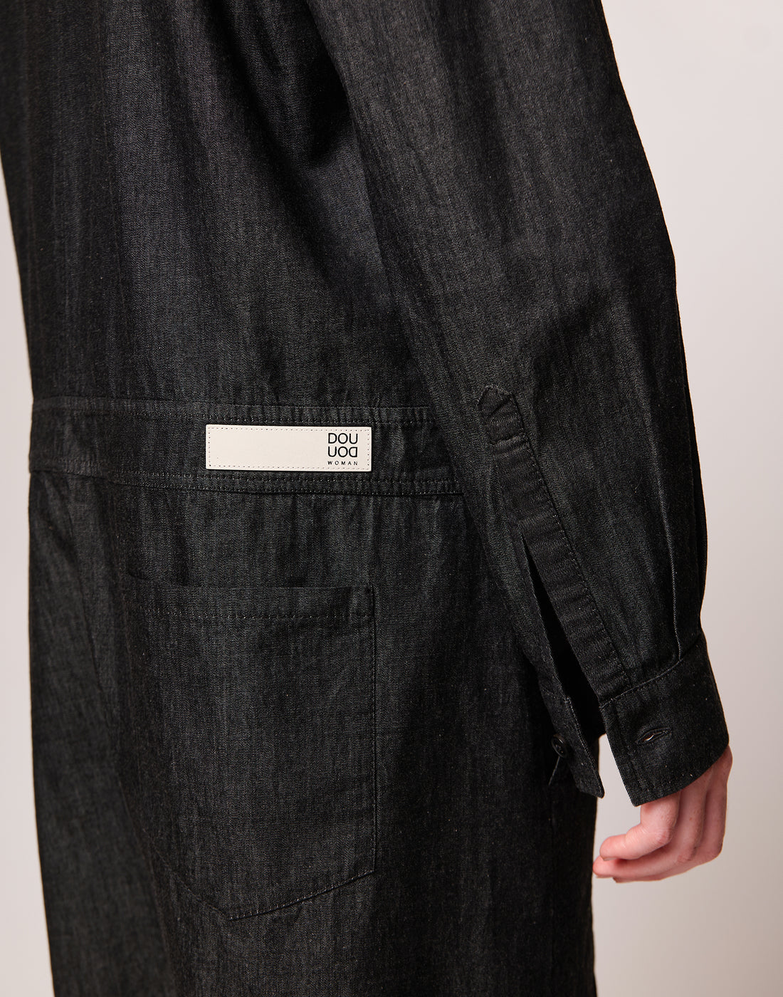 DOUUOD Tuta Corta in Taylored Black Denim