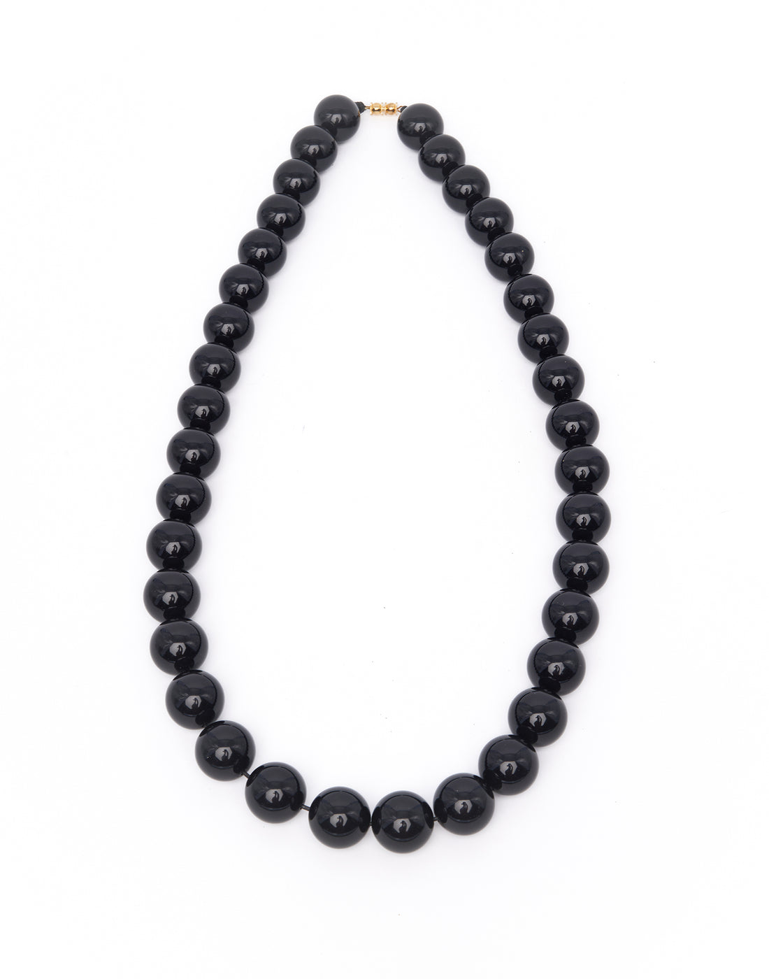 DOUUOD Collana con Maxi Perle in Resina Nera