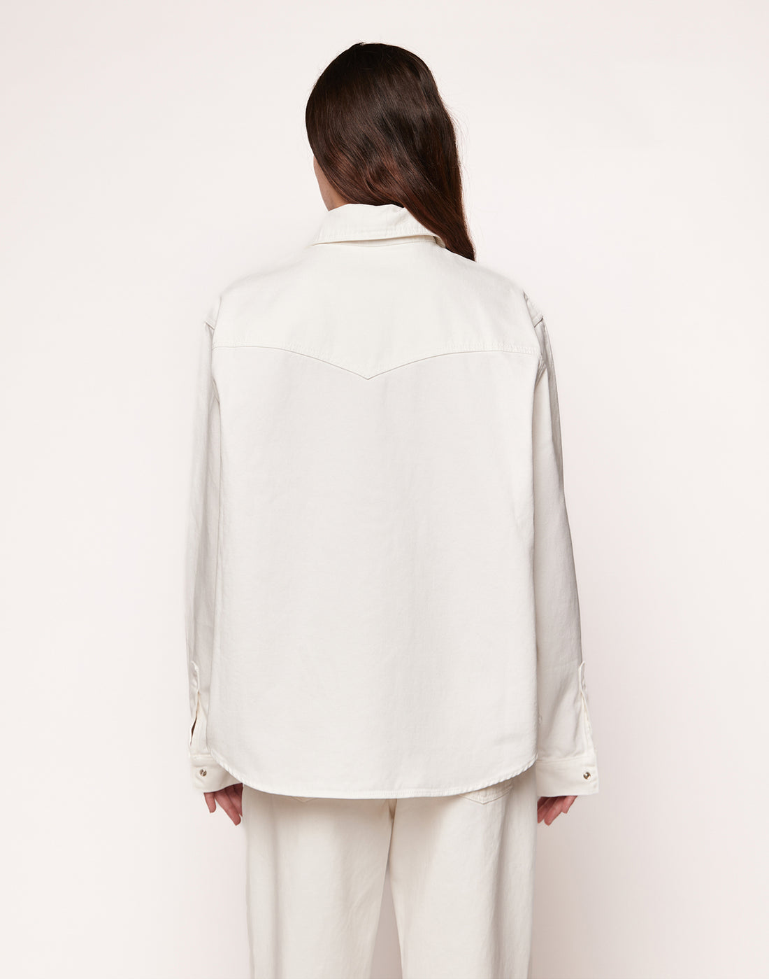 DOUUOD Camicia in Bull di Cotone Off White