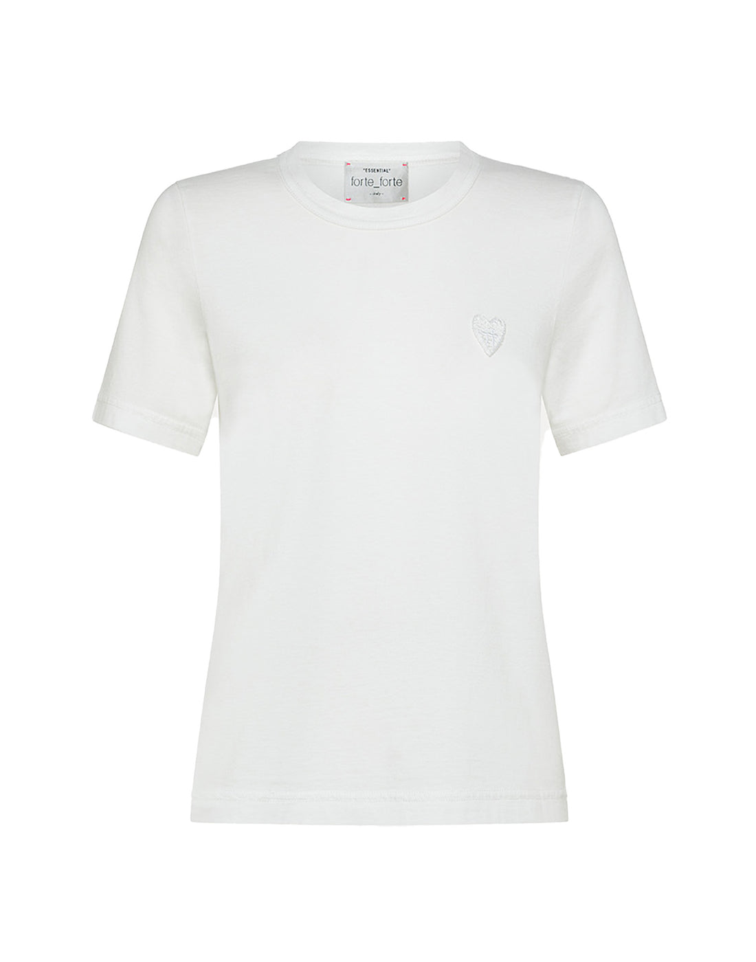 FORTE FORTE T-shirt Essential in Jersey di Cotone Organico Bianca