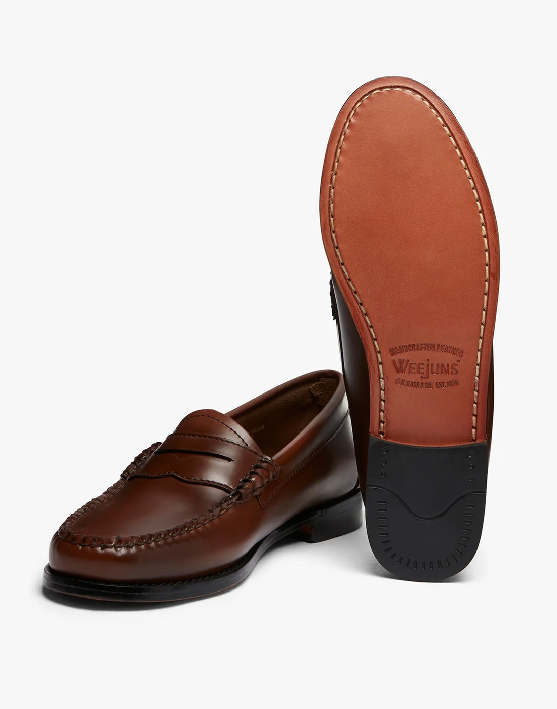 GH BASS Mocassini Weejuns Penny in Pelle Cognac