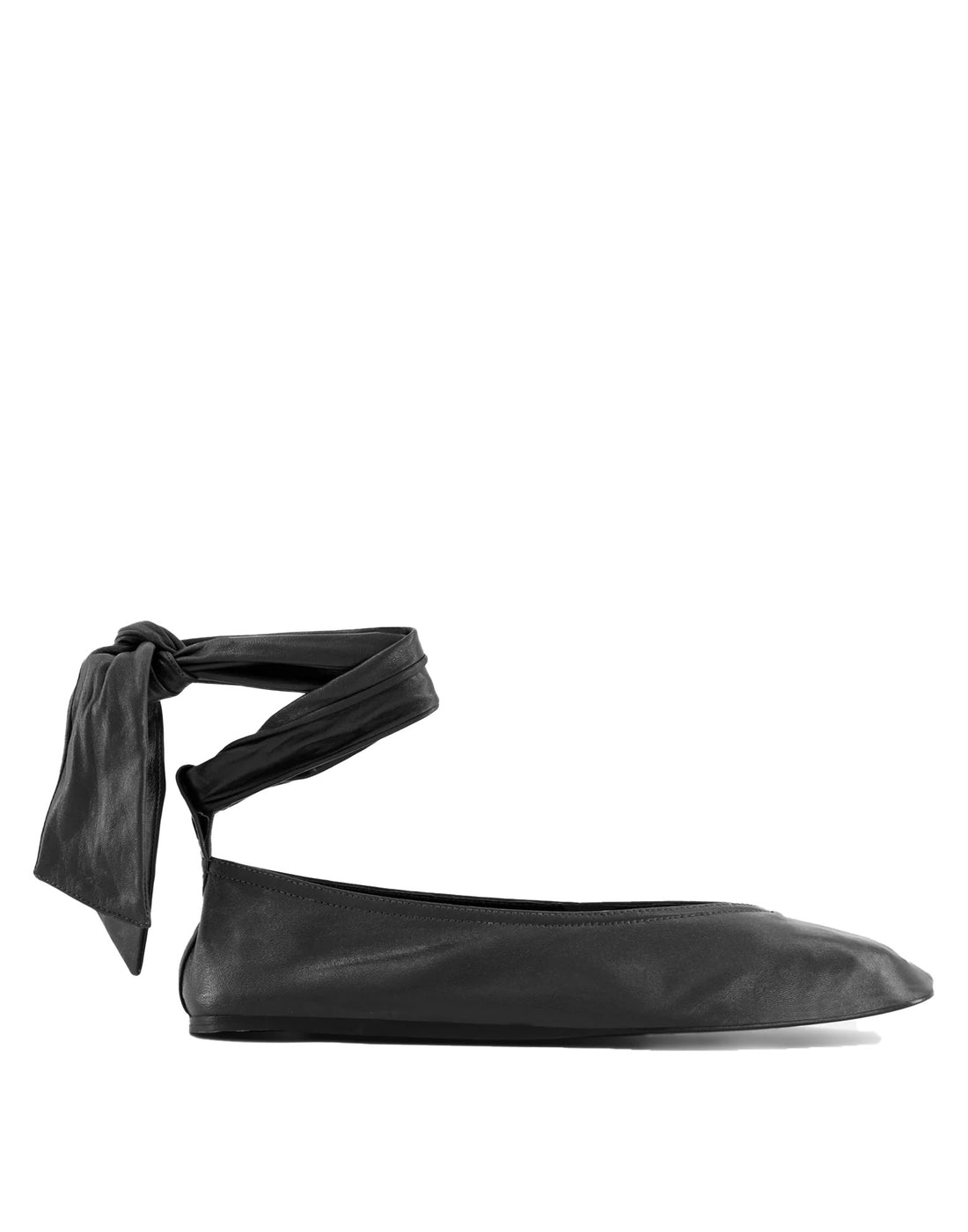 LAURENCE BRAS Ballerine Bun con Laccio alla Caviglia Black