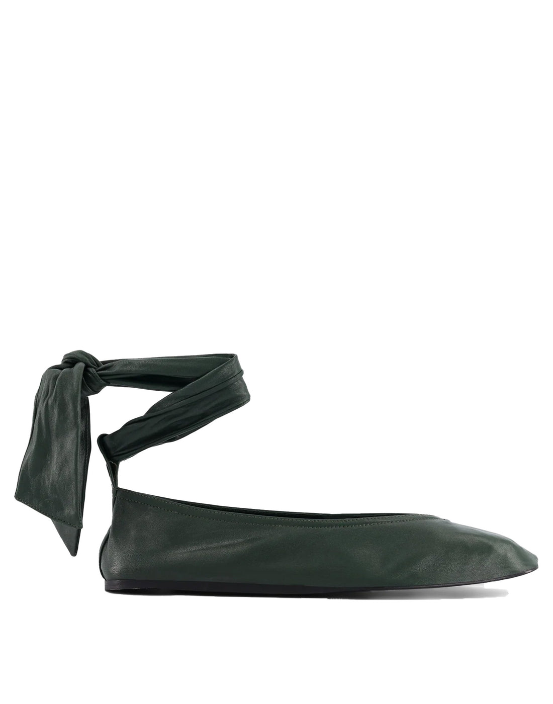 LAURENCE BRAS Ballerine Bun con Laccio alla Caviglia Green