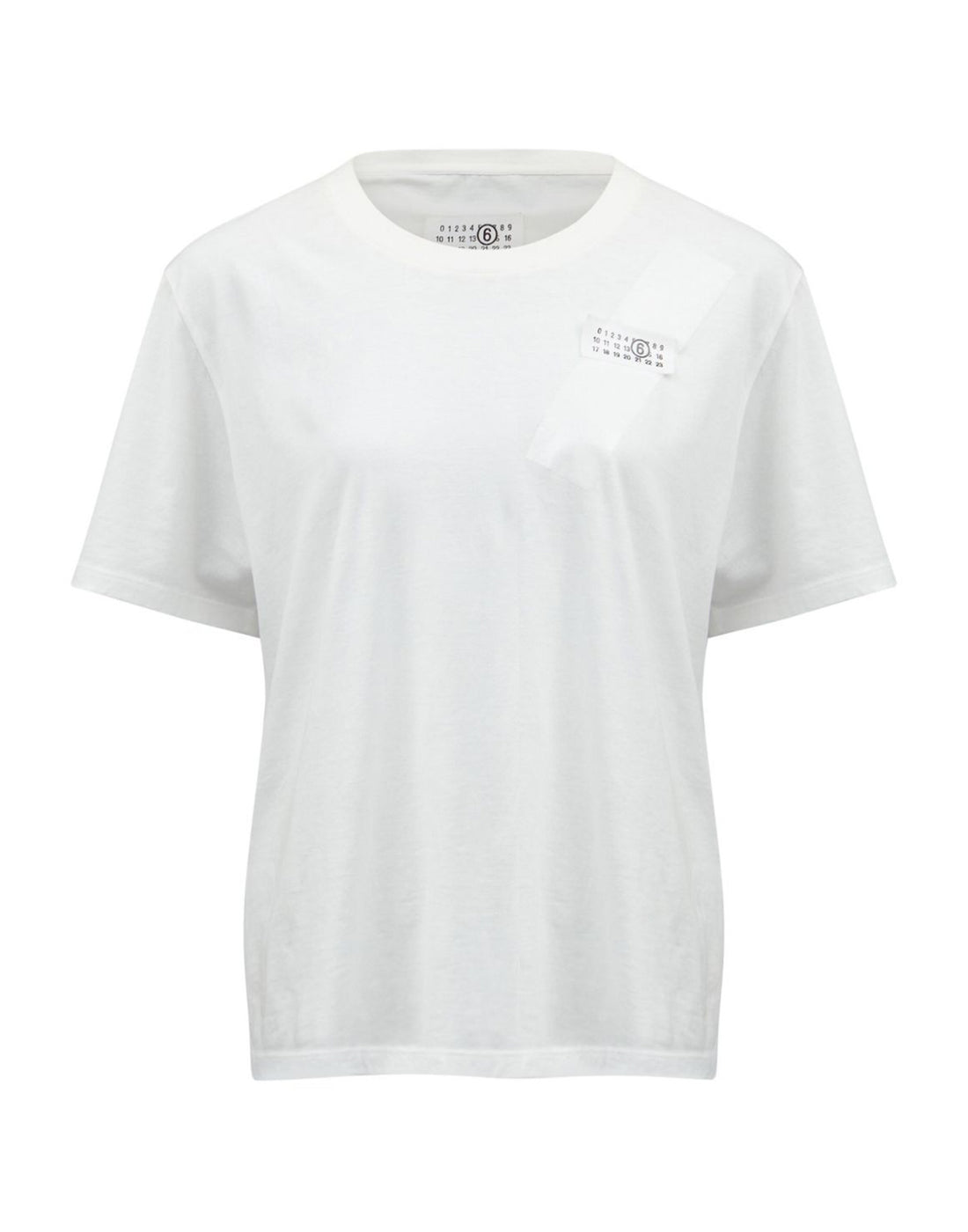 MM6 MAISON MARGIELA T-shirt Maniche Corte con Numeric Logo Off White