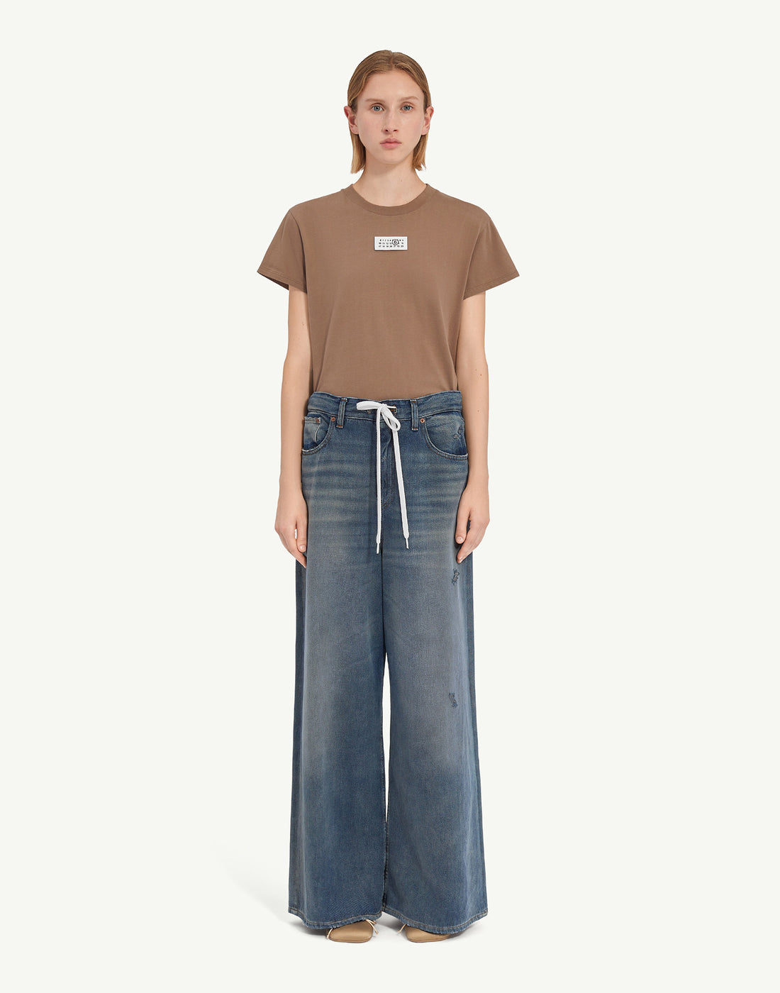 MM6 MAISON MARGIELA Jeans con Coulisse Grey Blue