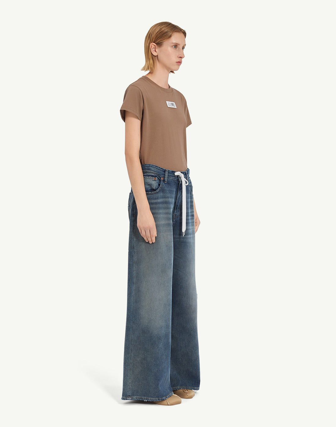 MM6 MAISON MARGIELA Jeans con Coulisse Grey Blue