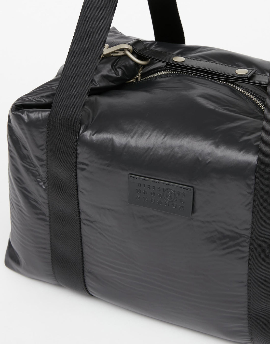 MM6 MAISON MARGIELA Borsa Weekend in Nylon Stropicciato Nera