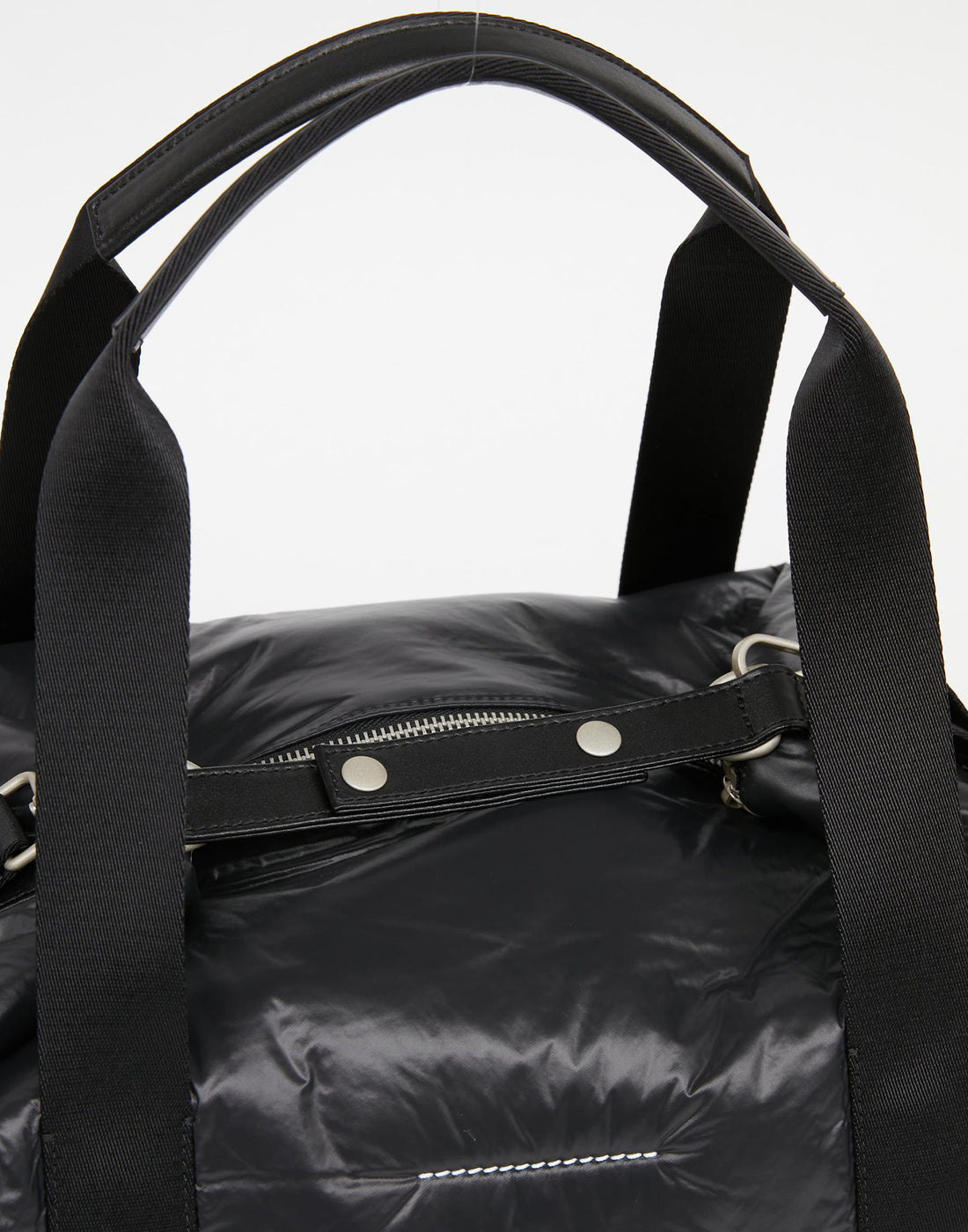 MM6 MAISON MARGIELA Borsa Weekend in Nylon Stropicciato Nera