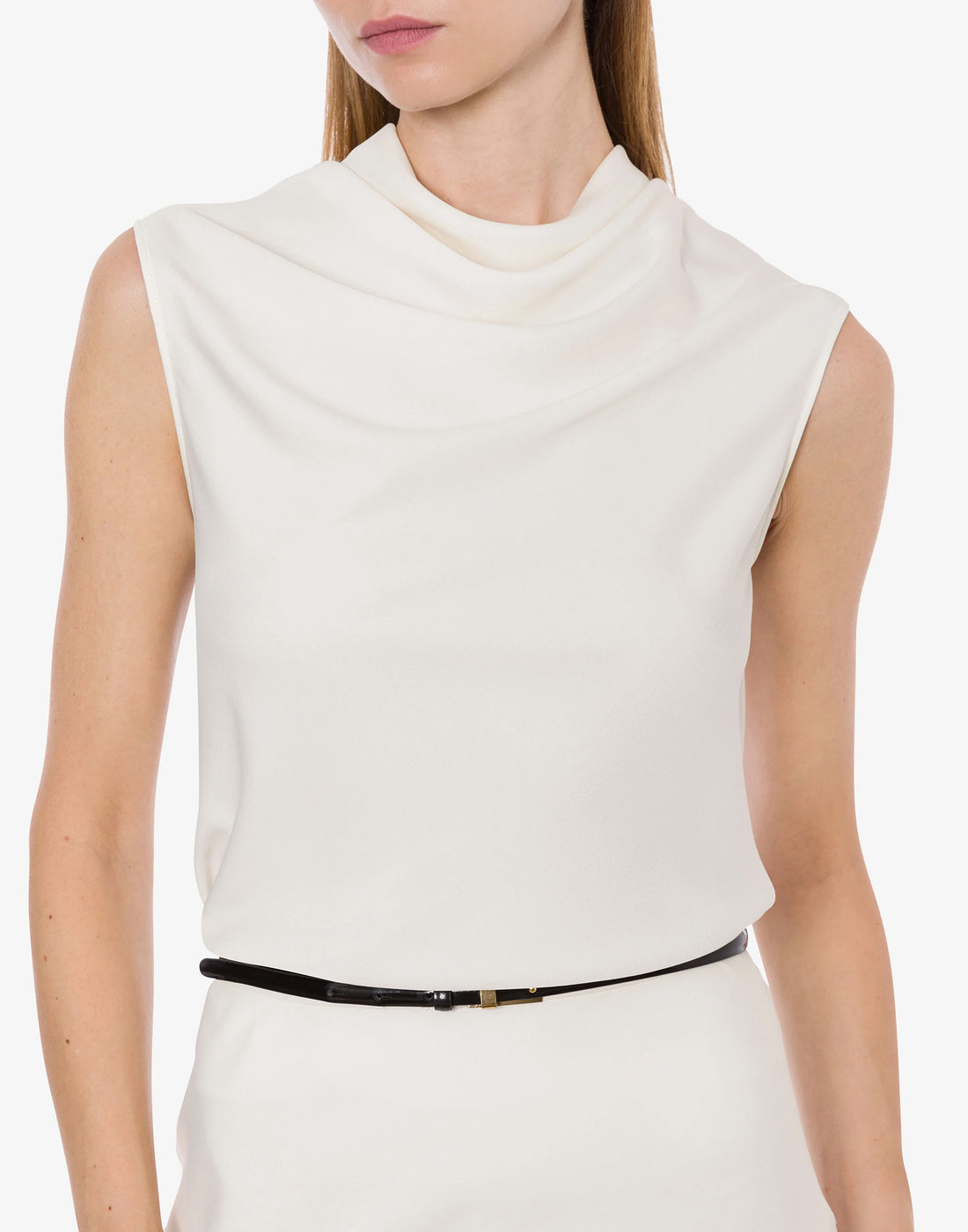 PHILOSOPHY Top in Crêpe Fluido Bianco