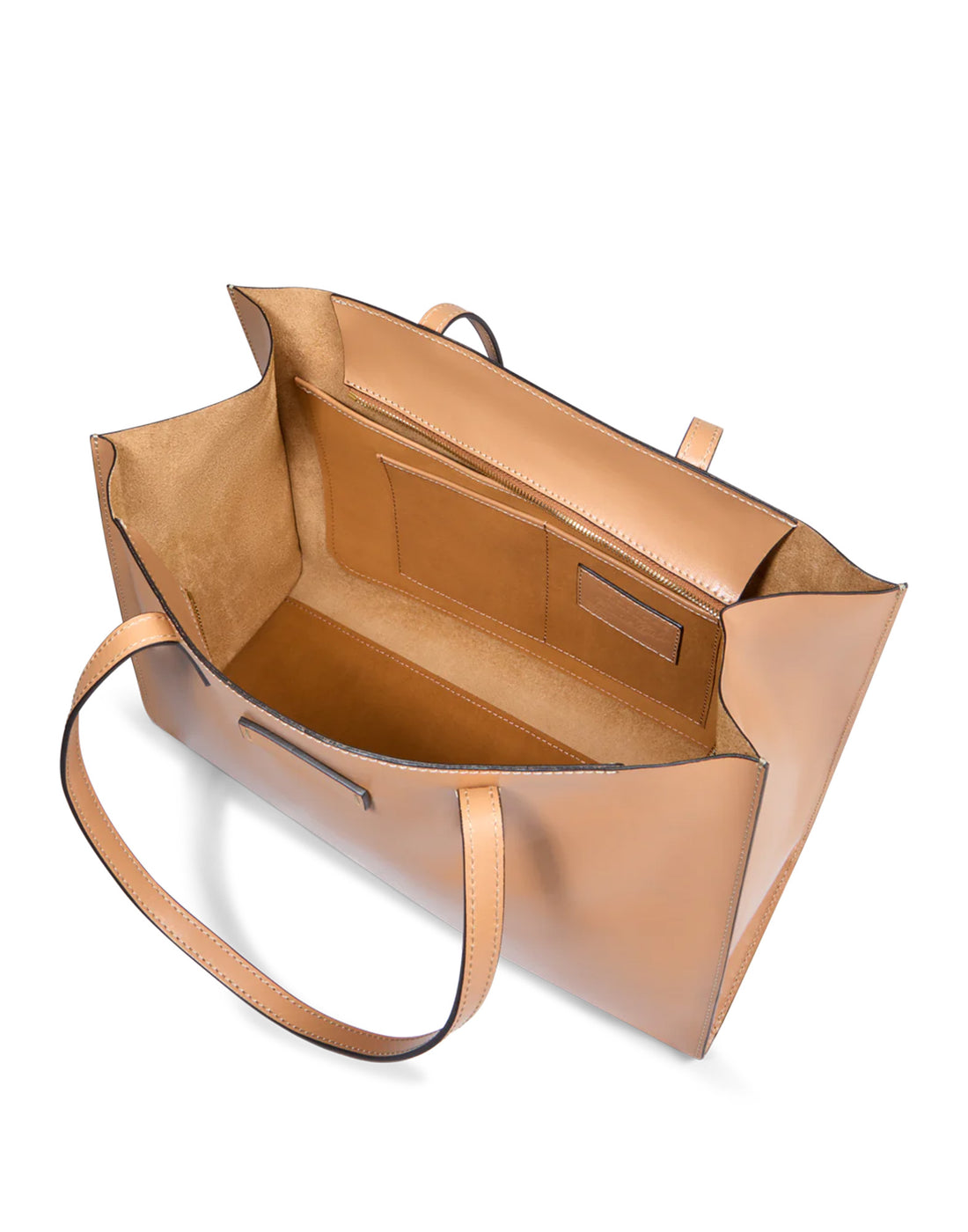 THE BRIDGE Shopper Mirra in Pelle Marzapane/Oro