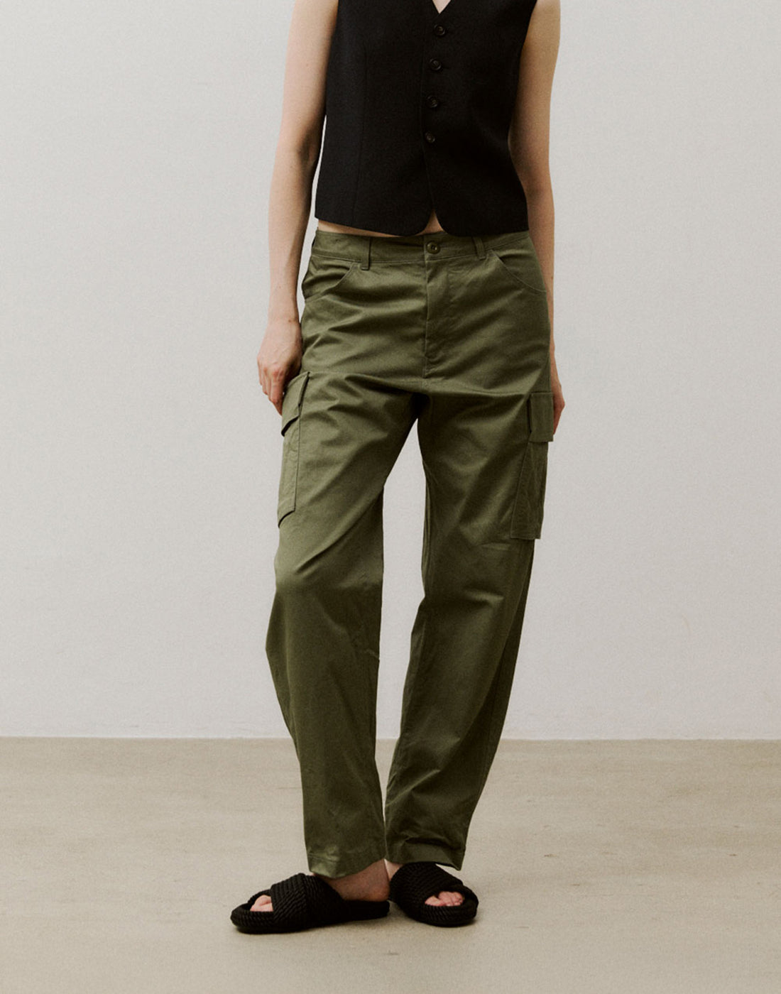 VIS A VIS Pantaloni Cargo Khaki