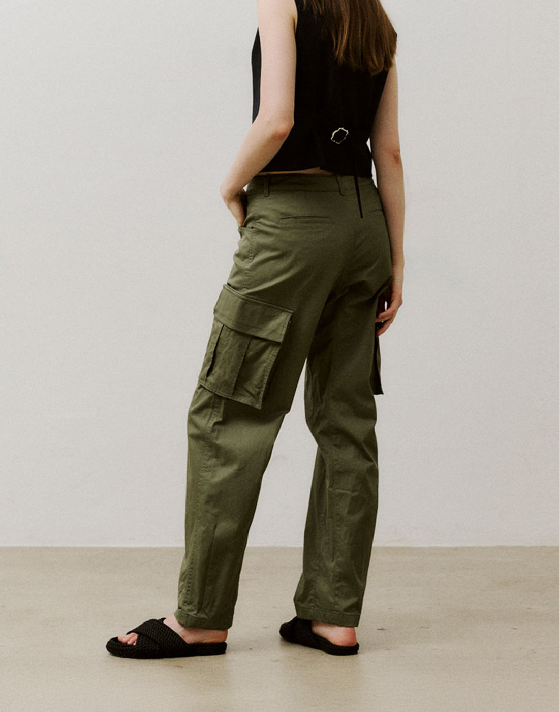 VIS A VIS Pantaloni Cargo Khaki