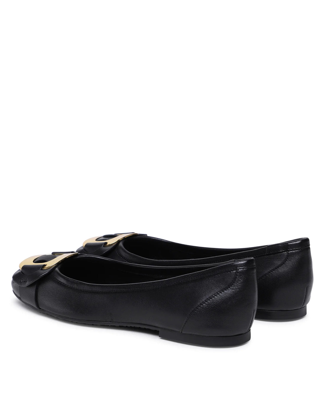 SEE BY CHLOE' Ballerine Nere con Placca Oro