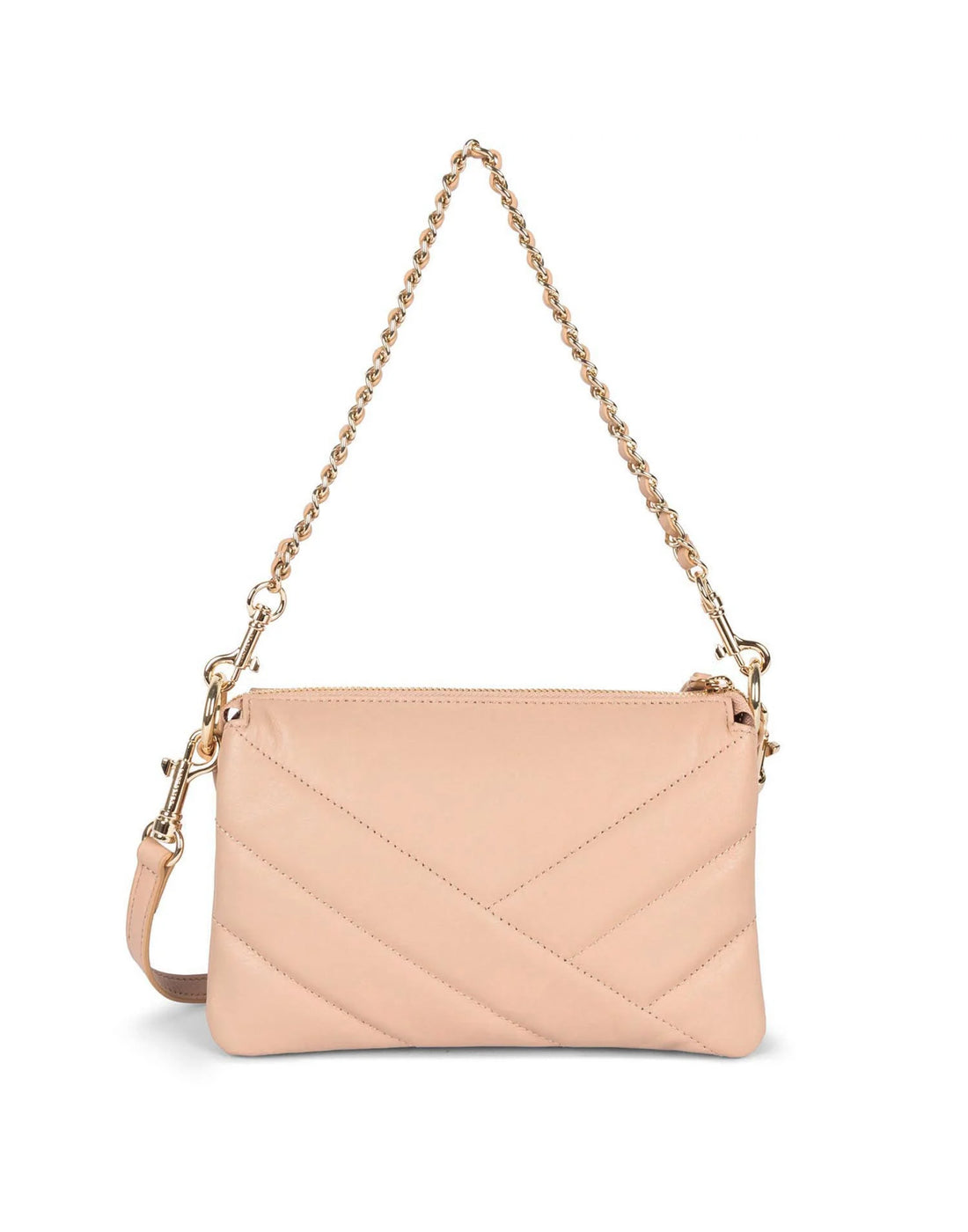 LANCASTER Piccola Pochette Soft Matelassé Nude Rosè