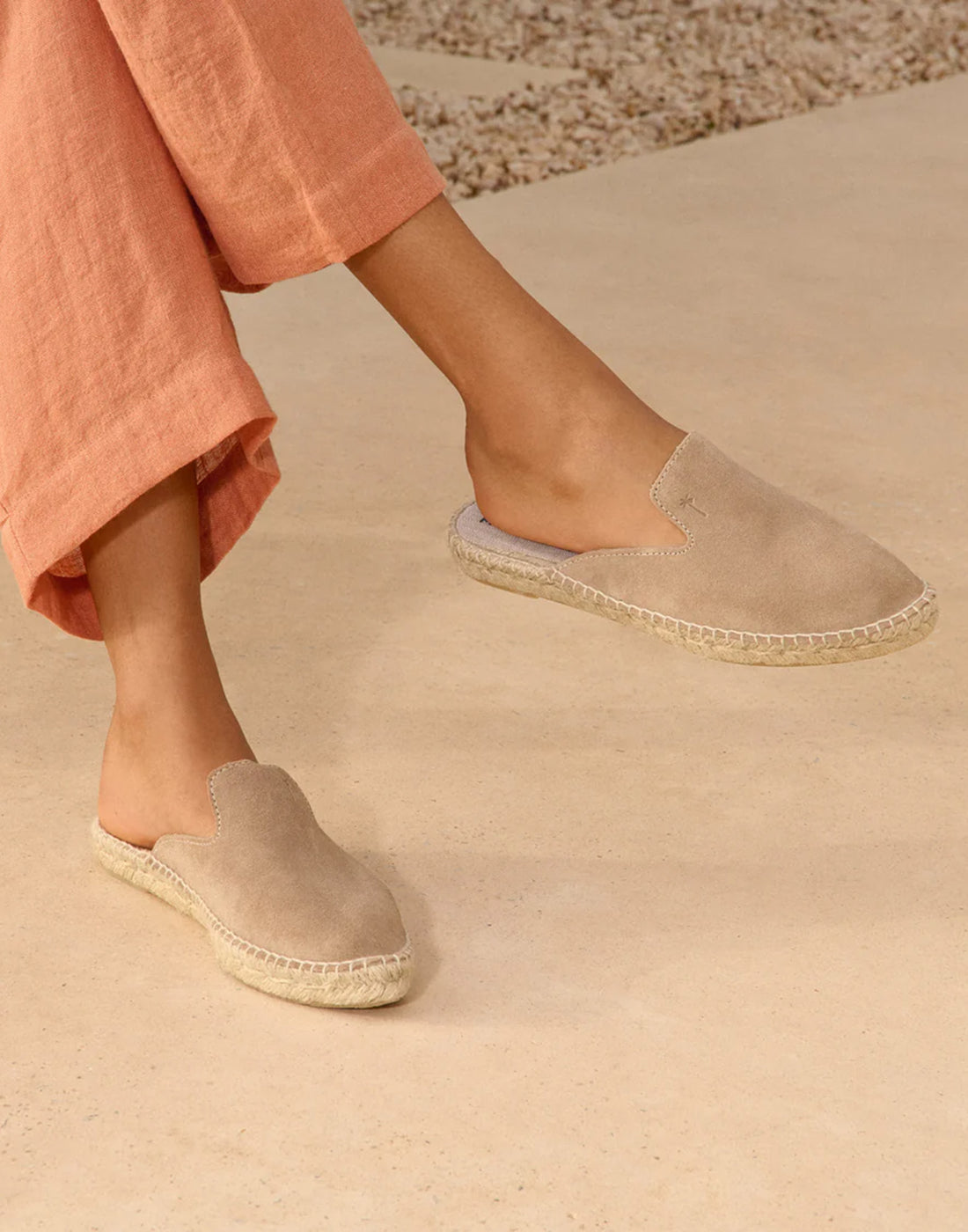 MANEBI Espadrilles Hamptons in Morbida Pelle Scamosciata